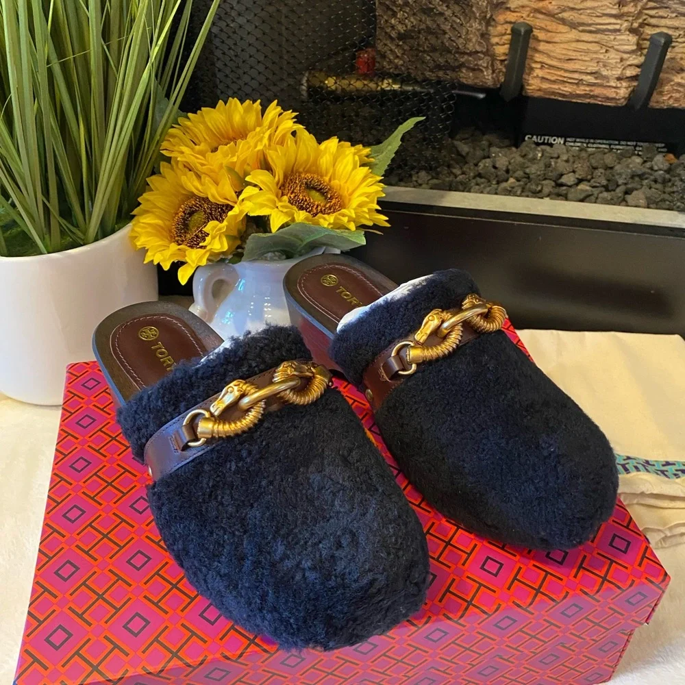 TORY BURCH JESSA SHEARLING CLOG